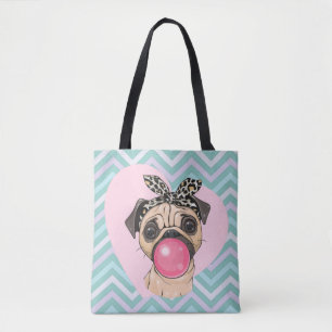 Bolso De Tela Cute Pug