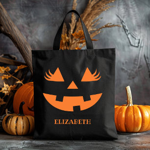 Bolso De Tela Cute Pumpkin Smile Halloween