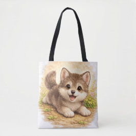 Bolso De Tela Cute Puppy Tote Bag Kawaii Dog Animal