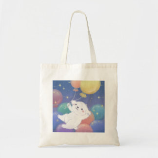 Bolso De Tela Cute Puppy with Balloons & Stars