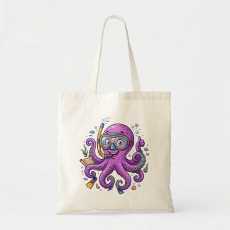 Bolso De Tela Cute Purple Octopus Treasure Hunter