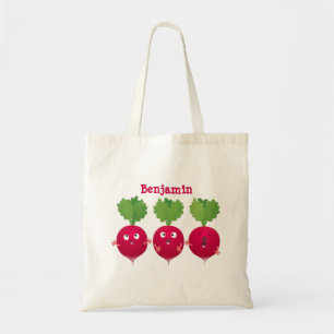 Bolso De Tela Cute radishes singing trio cartoon vegetables