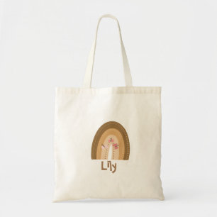 Bolso De Tela Cute Rainbows Mariposas Boho Biblioteca