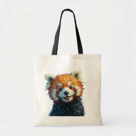 Bolso De Tela Cute Red Panda Tote Bag Aceite Pintar Estilo