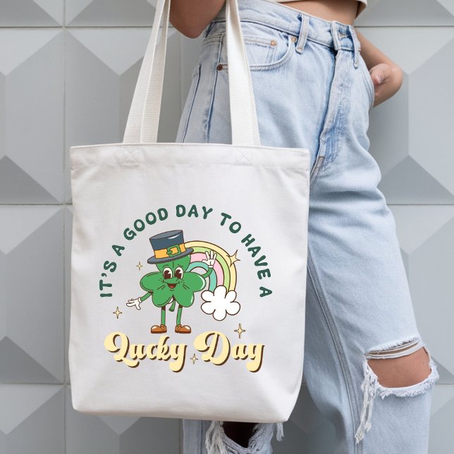 Bolso De Tela Cute Retro Lucky Clover St. Patrick’s Day (Subido por el creador)