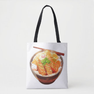 Bolso De Tela Cute Rice Bowl Tote Bag