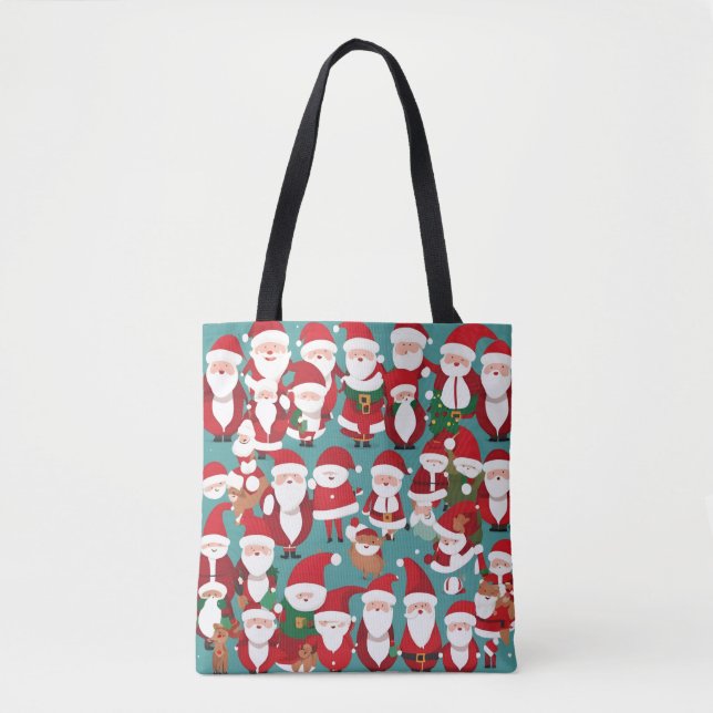Bolso De Tela Cute Santas (Anverso)
