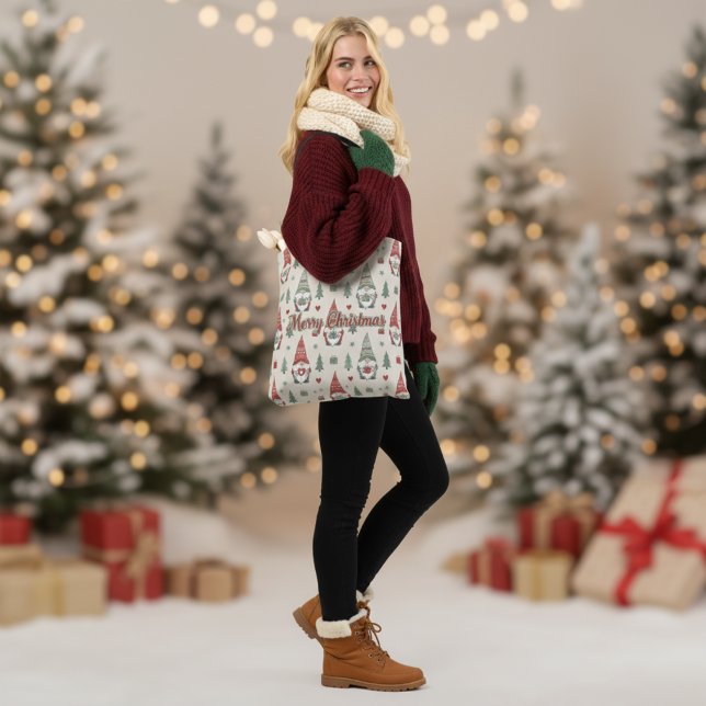Bolso De Tela Cute Scandinavian Christmas Gnome Tote Bag (Subido por el creador)