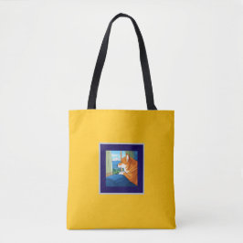Bolso De Tela Cute shiba inu mirando el Tote Fuji