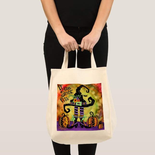 Bolso De Tela Cute Shoe Halloween Bruja Inespiritualidad (Anverso (producto))