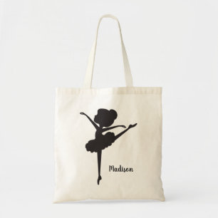 Bolso De Tela Cute Silhouette personalizada Ballerina Tote Bag