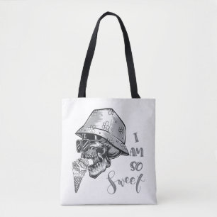 Bolso De Tela Cute Skull