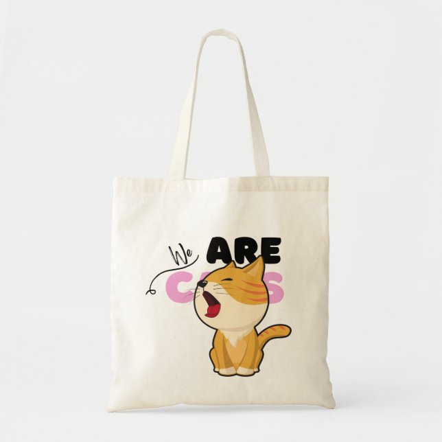 Bolso De Tela Cute Sleeping Cat Theme Tote Bag (Frente)