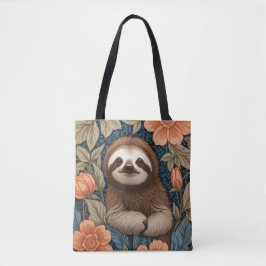 Bolso De Tela Cute Sloth Elegant Floral William Morris Inspired