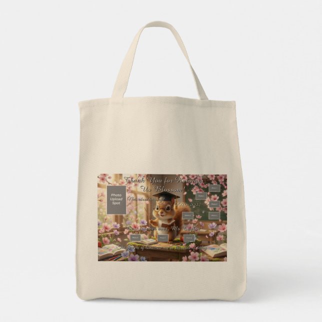 Bolso De Tela Cute Squirrel Teacher Appreciation Tote Bag (Reverso)