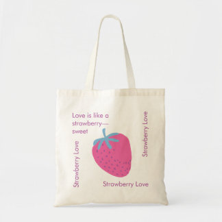 Bolso De Tela Cute Strawberry Love – Valentine’s Day Tote Bag