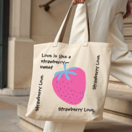 Bolso De Tela Cute Strawberry Love – Valentine’s Day Tote Bag