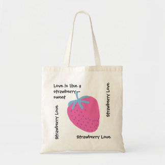 Bolso De Tela Cute Strawberry Love – Valentine’s Day Tote Bag