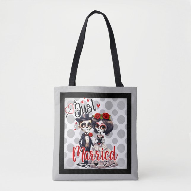 Bolso De Tela Cute Sugar Skull (Anverso)