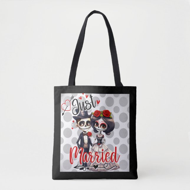 Bolso De Tela Cute Sugar Skull (Anverso)
