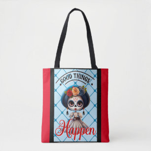 Bolso De Tela Cute Sugar Skull