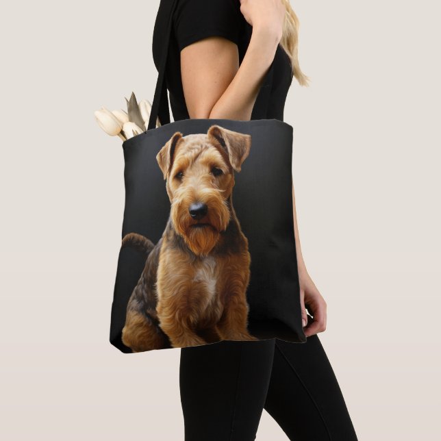 BOLSO DE TELA CUTE TAN Y BROWN WELSH TERRIER DOG (Detalle)