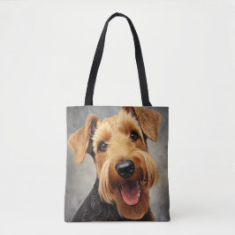 BOLSO DE TELA CUTE TAN Y BROWN WELSH TERRIER DOG