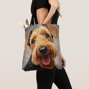 BOLSO DE TELA CUTE TAN Y BROWN WELSH TERRIER DOG