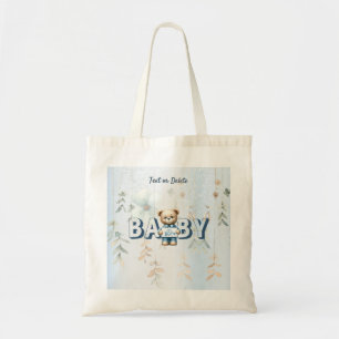 Bolso De Tela Cute Teddy Bear Floral Azul Bella