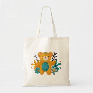 Bolso De Tela Cute Teddy Bear Tote Bag – Kawaii Design