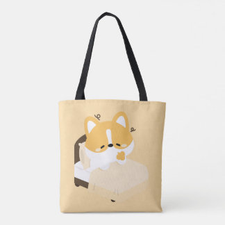 Bolso De Tela Cute Tired Corgi