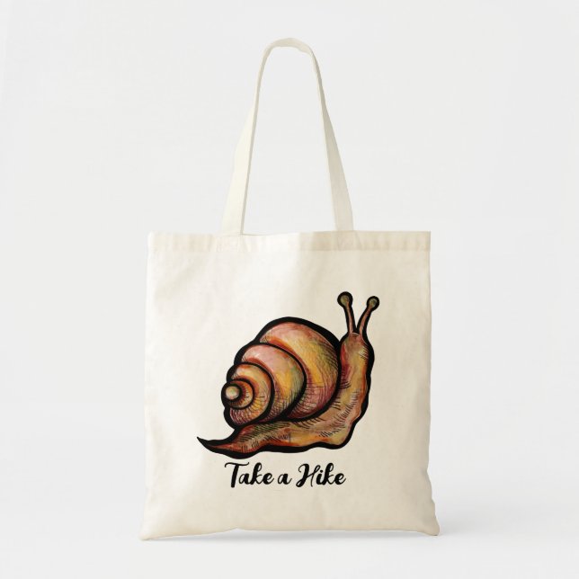 Bolso De Tela Cute tome senderismo caracoles de arte senderismo  (Frente)