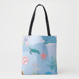 Bolso De Tela Cute Under the Sea Friends - tema subacuático