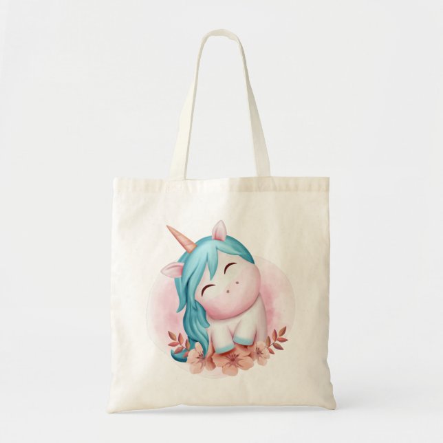 Bolso De Tela Cute unicornio (Frente)