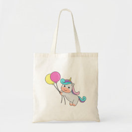 Bolso De Tela Cute unicornio con globos