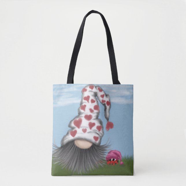 Bolso De Tela Cute Valentine Gnome (Anverso)