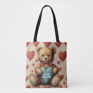Bolso De Tela Cute Vintage Teddy Bear Te Amo Valentine