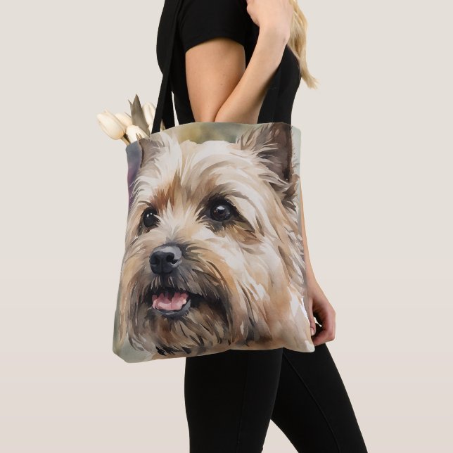 BOLSO DE TELA CUTE WATERCOLOR CAIRN TERRIER DOG FACE (Detalle)
