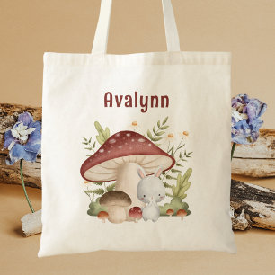 Bolso De Tela Cute Watercolor Woodland Bunny Rabbit Kids