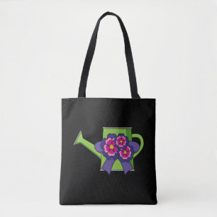 Bolso De Tela Cute Waters Can con Bouquet de flores