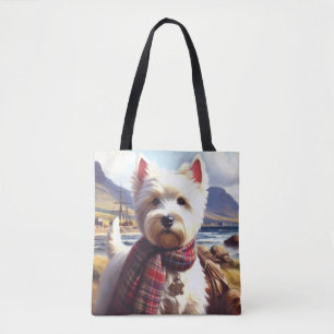 Bolso De Tela Cute West Highland White Terrier Pintura