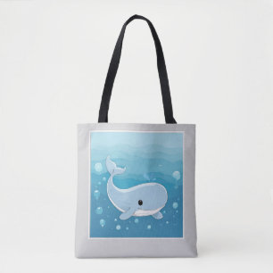 Bolso De Tela Cute Whale
