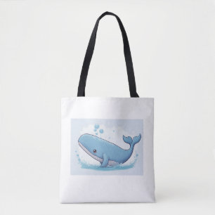 Bolso De Tela Cute Whale