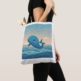 Bolso De Tela Cute Whale