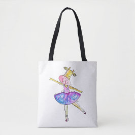 Bolso De Tela Cute Whimsical Ballerina Cow