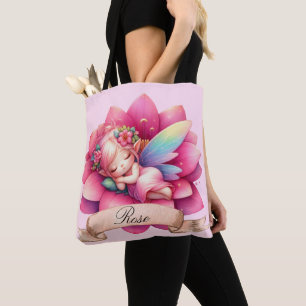 Bolso De Tela Cute Whimsical Floral Sweets Dreams Sleeping Fairy