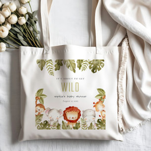 Bolso De Tela Cute Wild Tropical Safari Animals Baby Shower