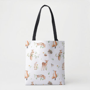 Bolso De Tela Cute Woodland Animal Friends Pattern