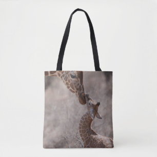 Bolso De Tela Cutest Baby Animals   Mother and Baby Giraffe