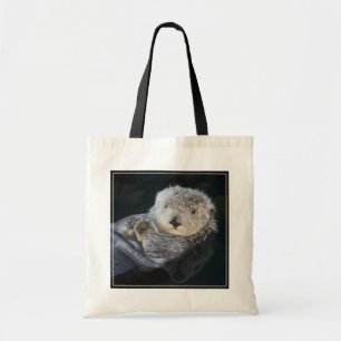Bolso De Tela Cutest Baby Animals   Sea Otter Floating